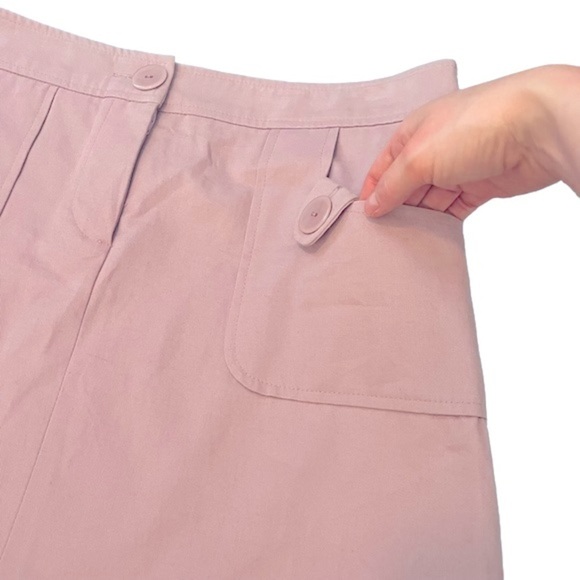 Nwts Ulla Johnson Mauve Pastel Pink Purple 100% Cotton Mini Skirt with Pockets - Picture 5 of 14